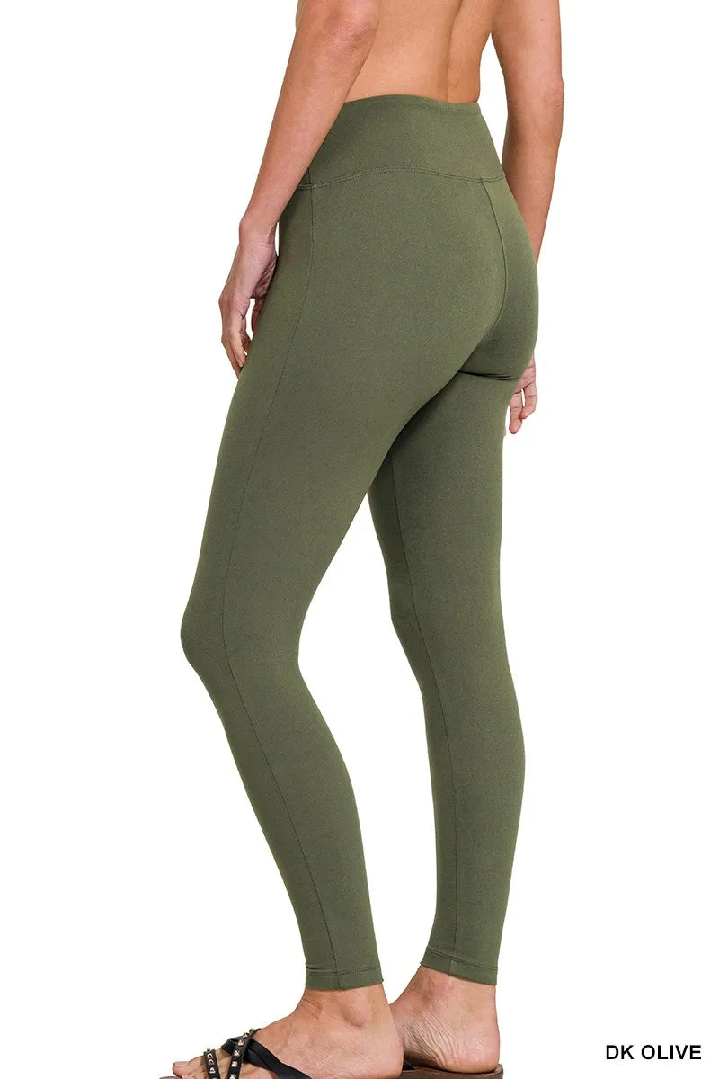 Zenana Women’s Microfiber Waistband Leggings – Comfortable & Stretchy