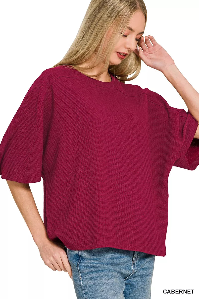 Zenana Women’s Double Knit Short Sleeve Top – Comfortable & Stylish