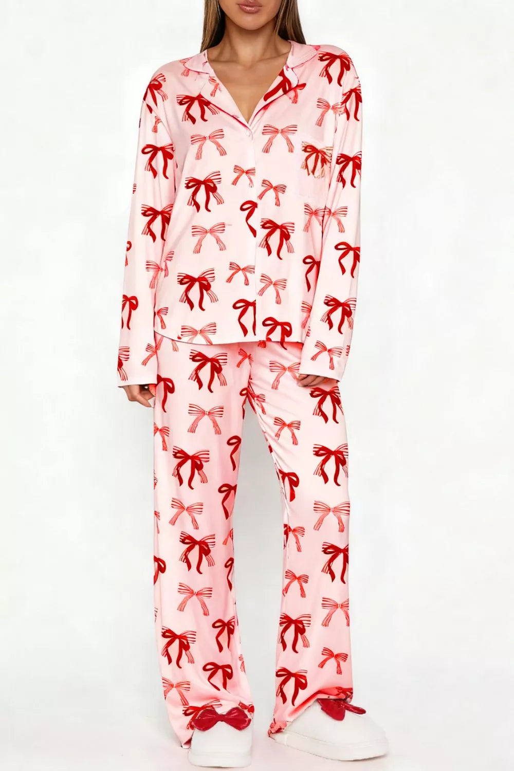 Tights & Tights Women’s Bow Print Pajama Lounge Set
