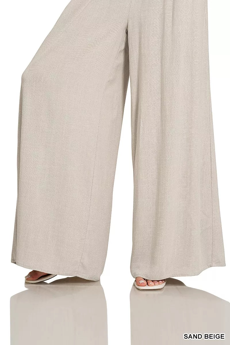 Zenana Outfitters Women’s Smocked Waist Wide Leg Lounge Pants