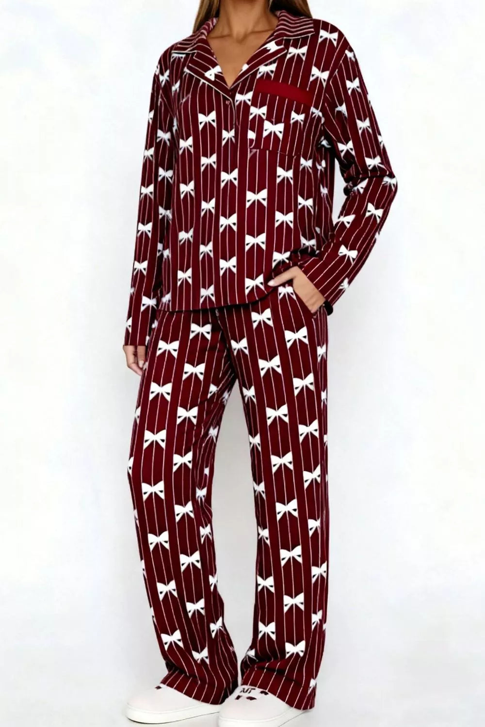 Tights & Tights Women’s Bow Print Pajama Lounge Set