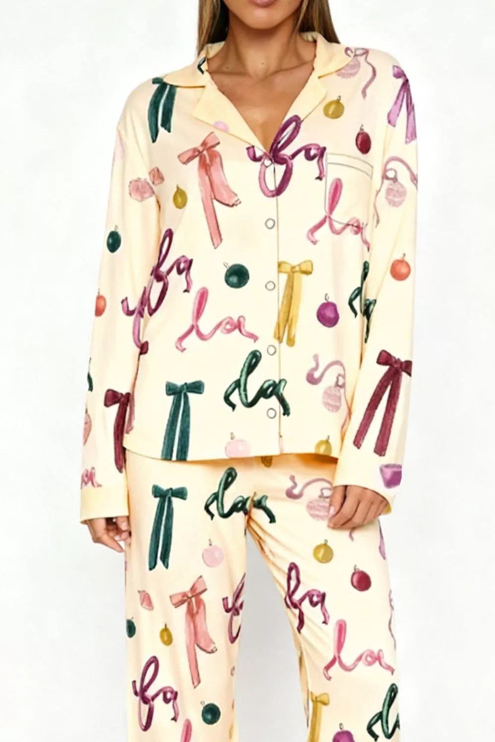 Tights & Tights Women’s Bow Print Pajama Lounge Set