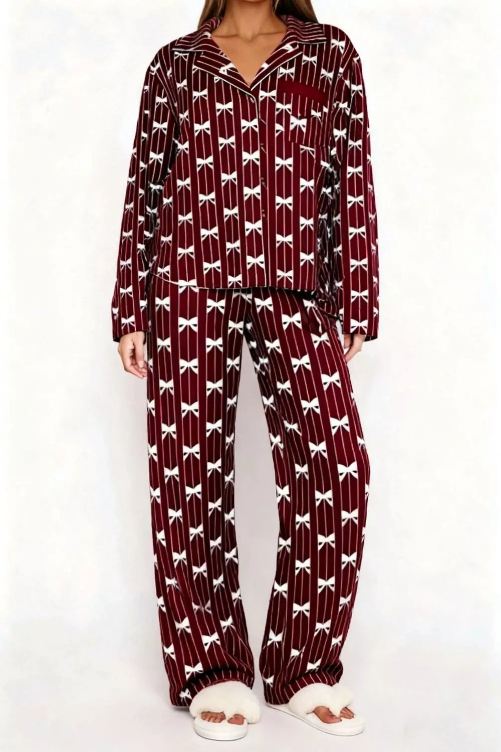 Tights & Tights Women’s Bow Print Pajama Lounge Set