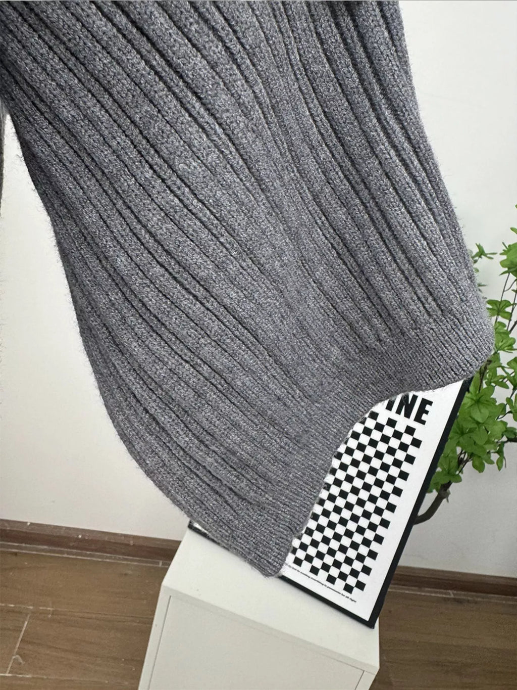 Tights & Tights Women’s Ribbed Sweater and Wide Leg Pants 3-Piece Lounge Set