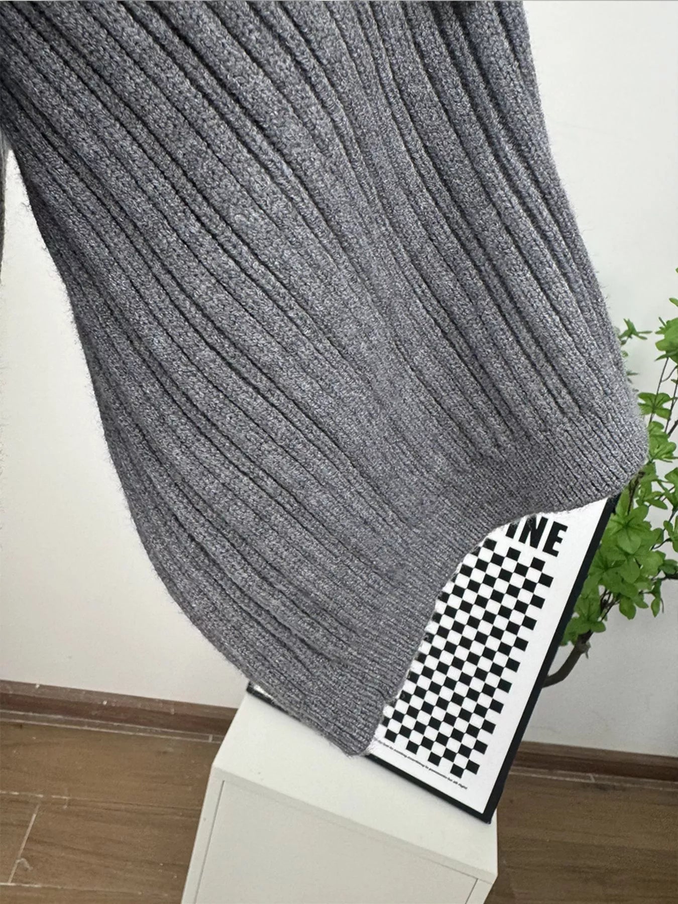 Tights & Tights Women’s Ribbed Sweater and Wide Leg Pants 3-Piece Lounge Set