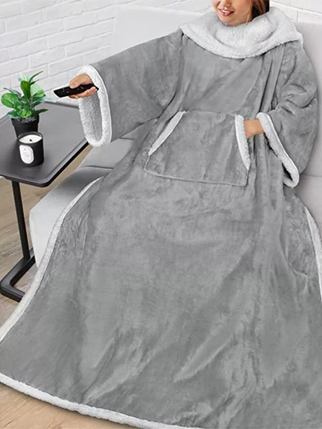 Tights & Tights Women’s Oversized Plush Fleece Wearable Blanket Hoodie
