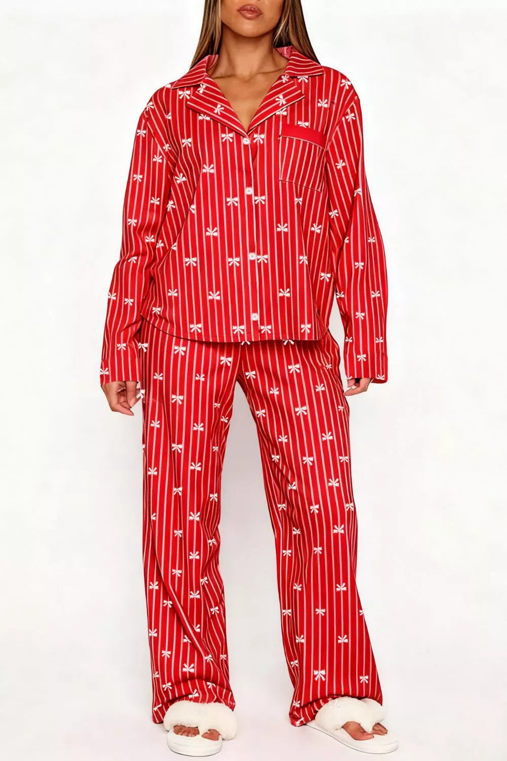 Tights & Tights Women’s Bow Print Pajama Lounge Set