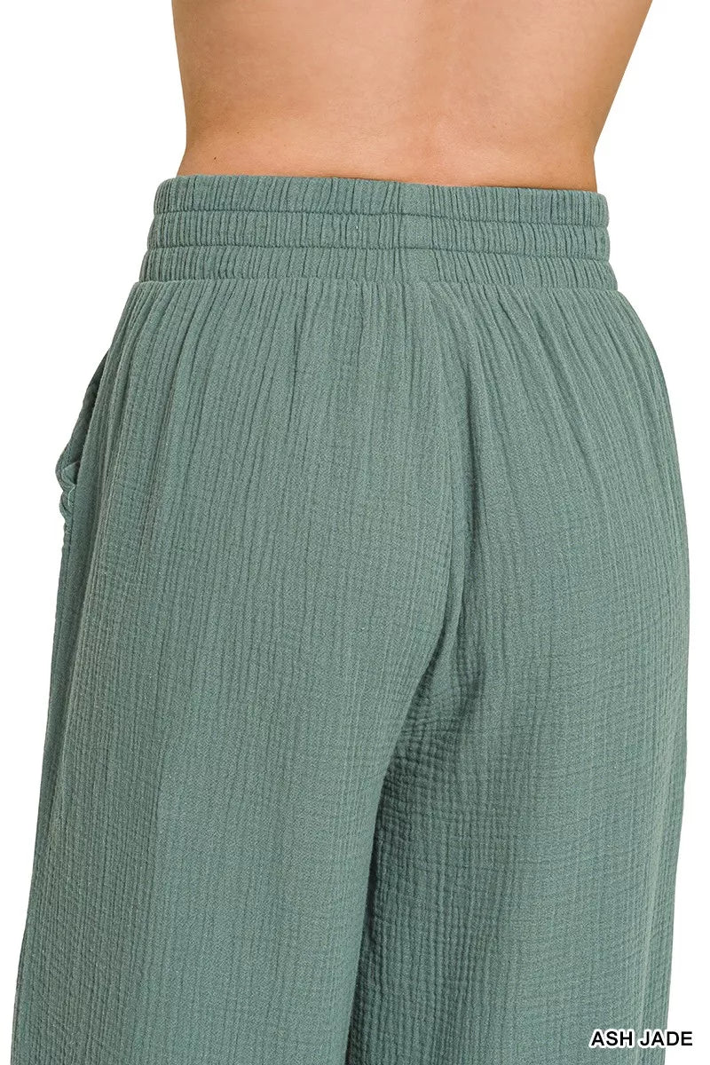 Zenana Women’s Double Gauze Cotton Lounge Pants