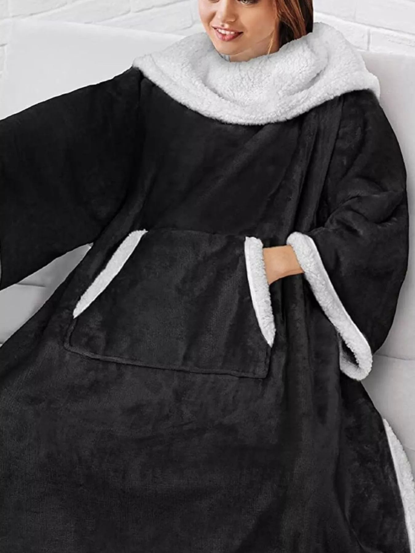 Tights & Tights Women’s Oversized Plush Fleece Wearable Blanket Hoodie