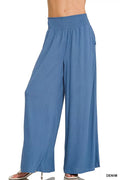 Zenana Women’s Smocked Waist Wide Leg Lounge Pants