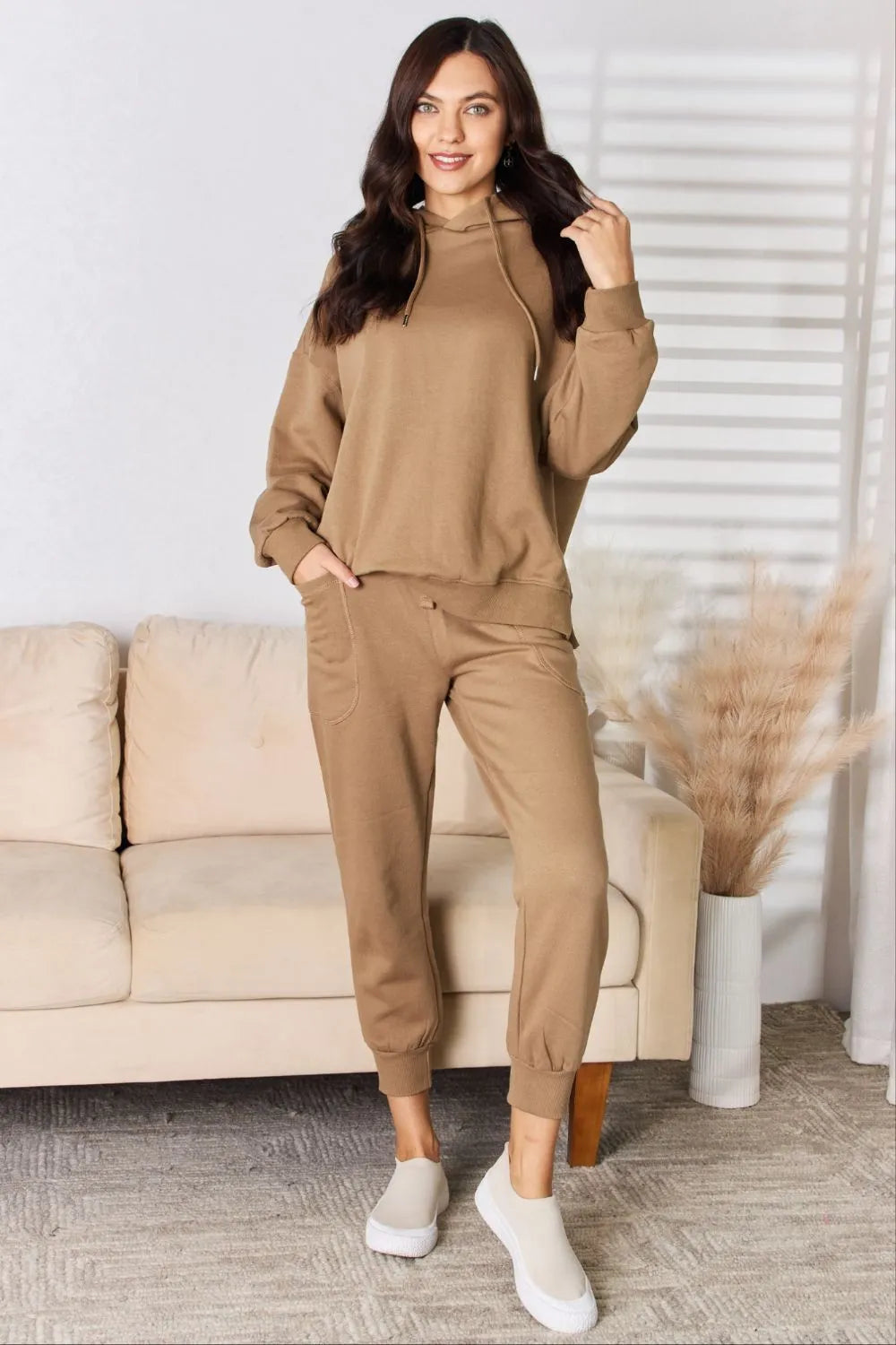 RISEN High Rise Relaxed Joggers – Women’s Soft Casual Lounge Pants